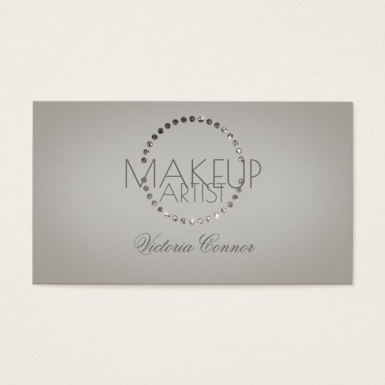 Glitter Dot Circle Makeup Artist Elegant Card
