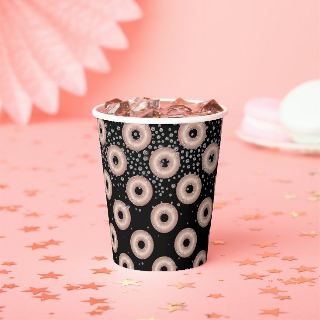 Glitter Doughnut Confetti Pattern Paper Cups (Insitu)