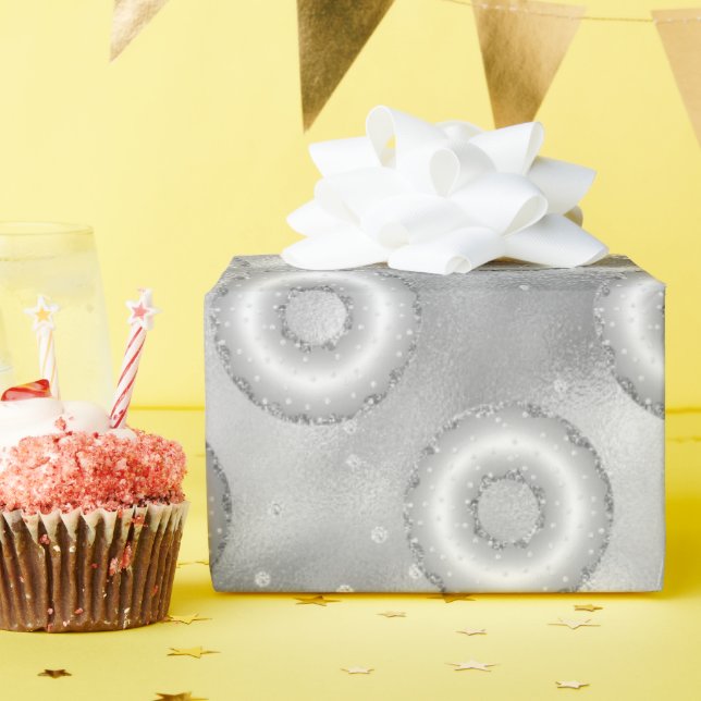 Glitter Doughnut Confetti Pattern Wrapping Paper (Birthday Party)