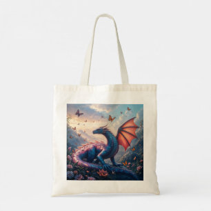 Glitter Dragon Tote Bag