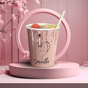 Glitter Drips Bridal Bachelorette Party Ring Paper Cups