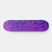 Glitter Drips Girly Purple Pink Skateboard (Horz)