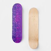 Glitter Drips Girly Purple Pink Skateboard (Front)