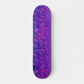 Glitter Drips Girly Purple Pink Skateboard (Front)