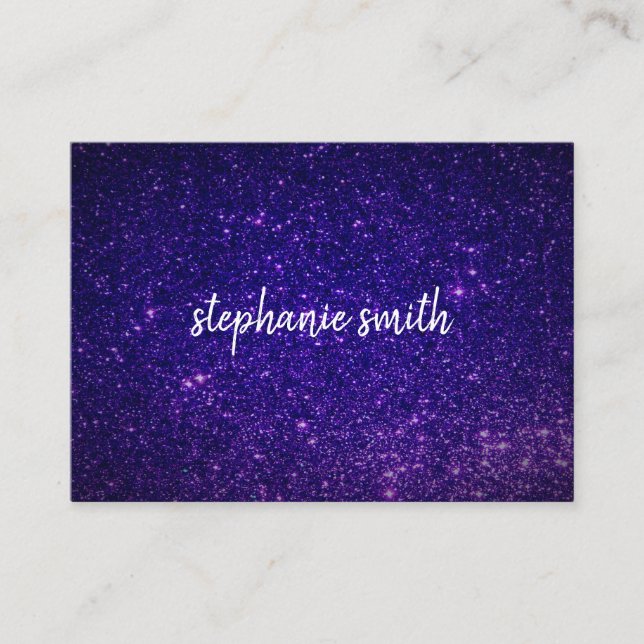 Glitter Dust Purple Business Card (Front)