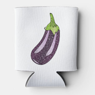 Glitter Eggplant Can Cooler