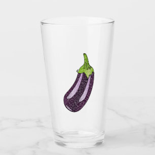 Glitter Eggplant Glass