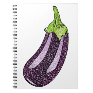 Glitter Eggplant Notebook