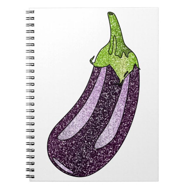 Glitter Eggplant Notebook (Front)