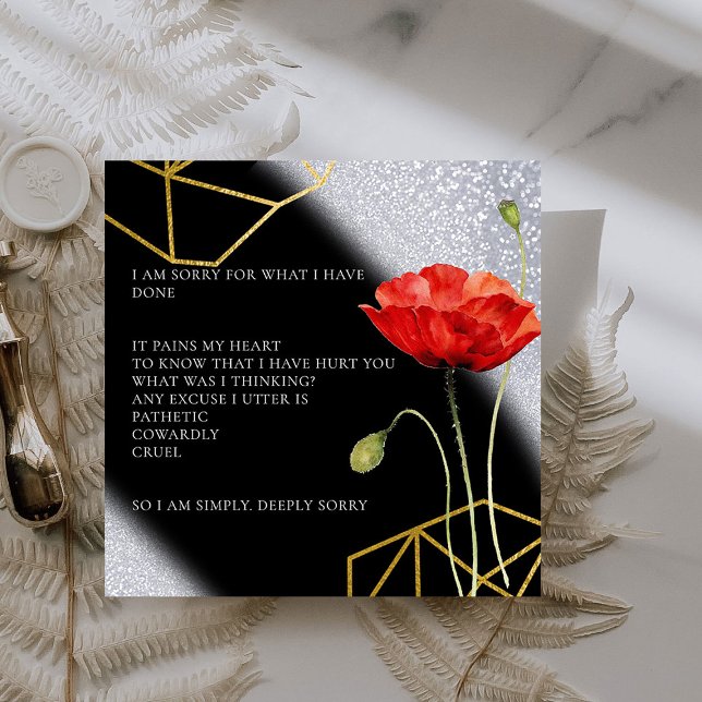 Glitter Elegant I’m sorry apology Card (Creator Uploaded)