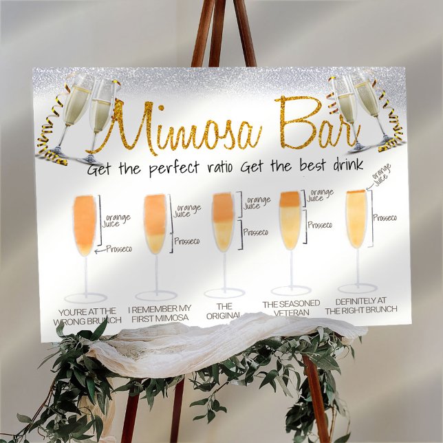 Glitter Elegant Mimosa Bar Bridal brunch Sign (Creator Uploaded)