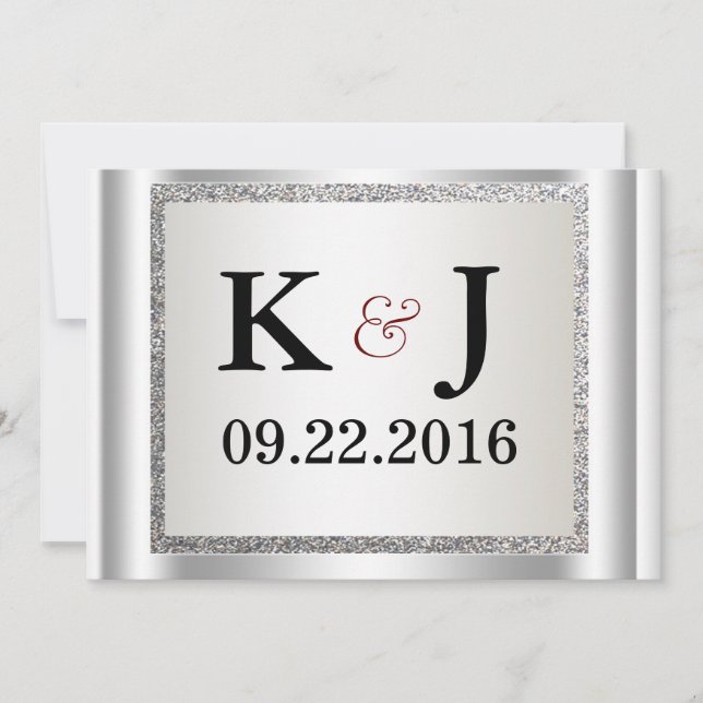Glitter Elegant Wedding Invitation (Front)