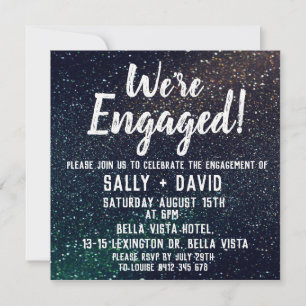 Glitter Engagement Party Invitations