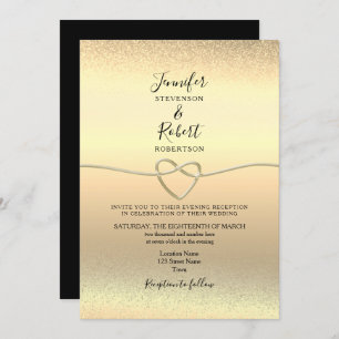 Glitter Evening Reception Wedding Invitation