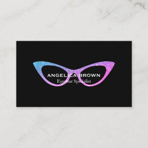 Glitter Eye Glasses Business Card