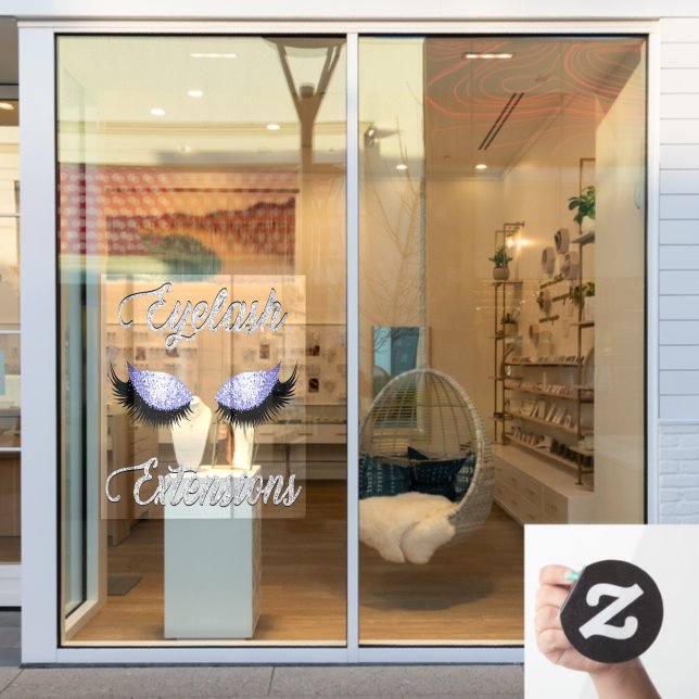 Glitter Eyelash Extensions Business Front (Store Window)