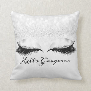 Glitter Eyes Makeup Lashes Silver Grey Gorgeous Cushion