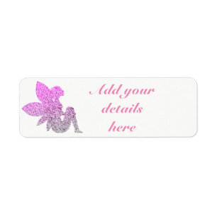 Glitter Fairy Return Address Label