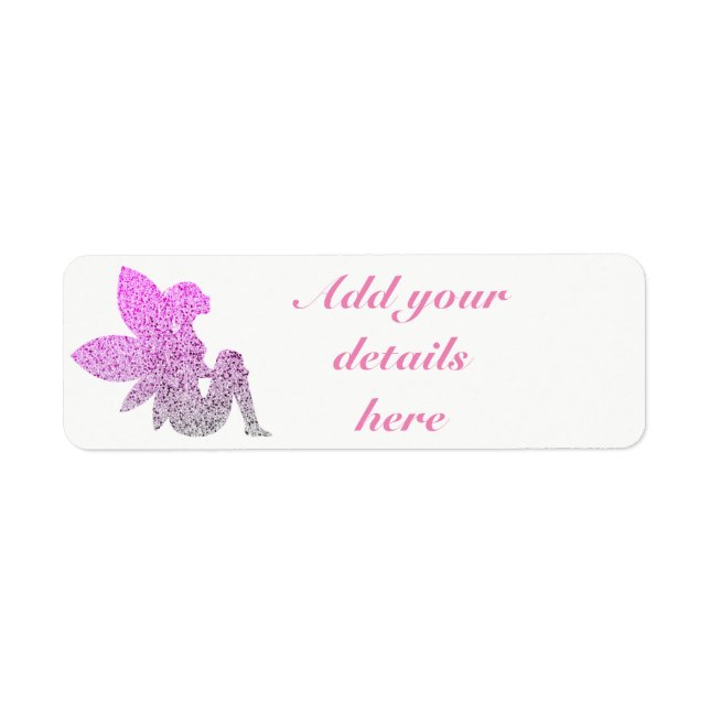 Glitter Fairy Return Address Label (Front)