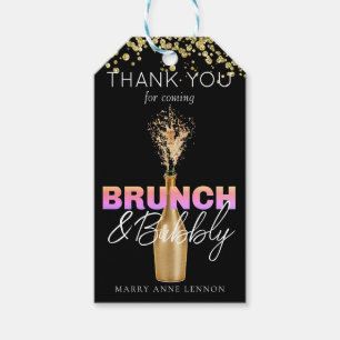 Glitter Fancy Brunch and Bubbly Gift Tags
