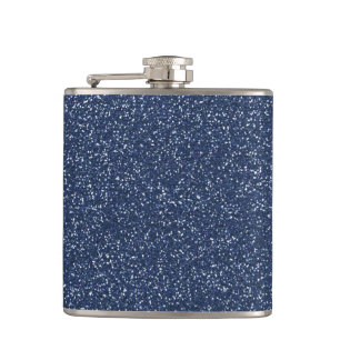 Glitter Faux Foil Confetti Hip Flask