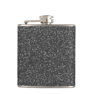 Glitter Faux Foil Confetti Hip Flask
