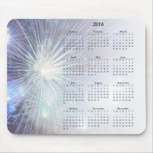 Glitter Fireworks Holidays Calendars 2016 Mouse Pad