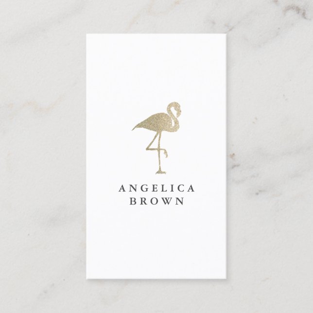 Glitter Flamingo Business Card (Front)