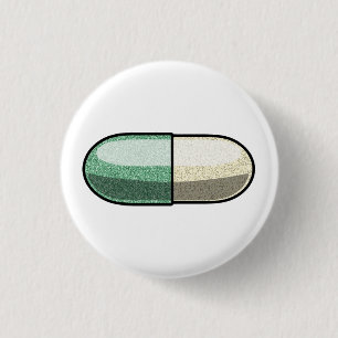 Glitter Fluoxetine 3 Cm Round Badge