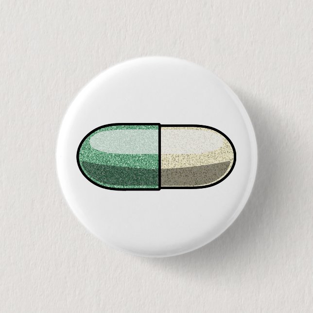 Glitter Fluoxetine 3 Cm Round Badge (Front)