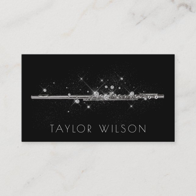 glitter flute  business card (Front)