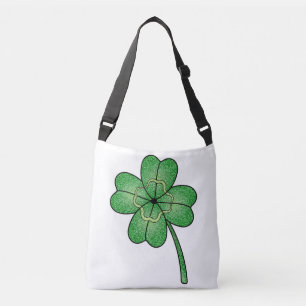 Glitter Four Leaf Clover Crossbody Bag