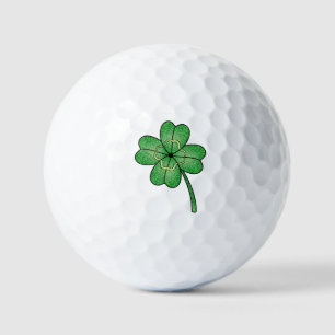 Glitter Four Leaf Clover Golf Balls