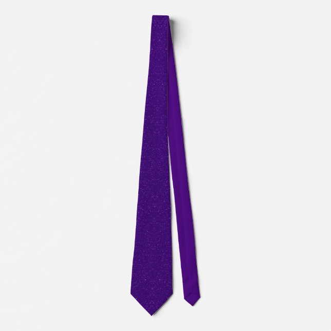 Glitter Front & Matte Back Purple Tie – Customise (Front)