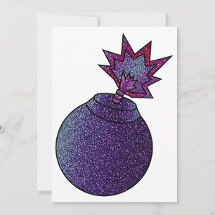 Glitter Galaxy Bomb Holiday Card