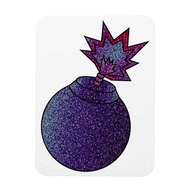 Glitter Galaxy Bomb Magnet (Vertical)