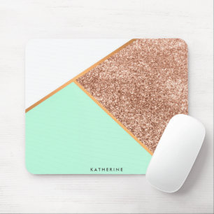 Glitter Geometric Abstract Mosaic Mouse Pad