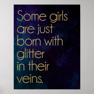 Glitter Girl Quote Poster