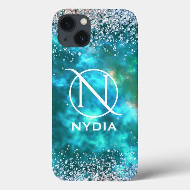 Glitter Girly Sweet 16 Teal Case-Mate iPhone Case (Back)