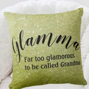 Glitter Glamma Throw Pillow