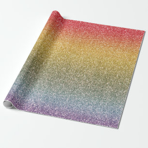 Glitter Glitz Rainbow Wrapping Paper