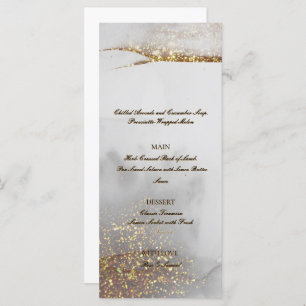 Glitter Gold Alcohol Ink Chic Flat Menu
