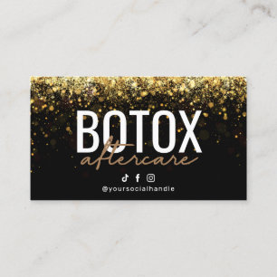 Glitter Gold Botox Aftercare Card