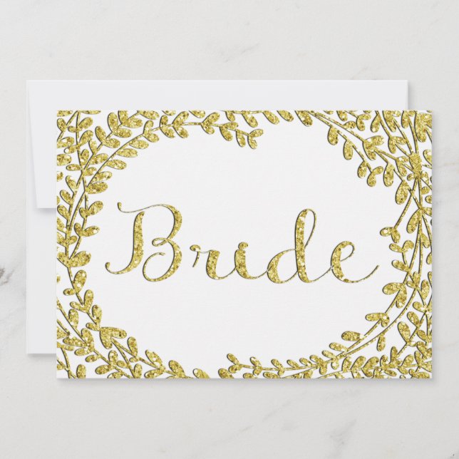 Glitter Gold Bride Sign (Front)