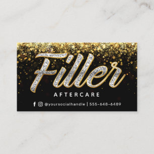 Glitter Gold Filler Aftercare Card