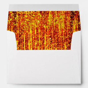 Glitter Gold Red Christmas Envelopes