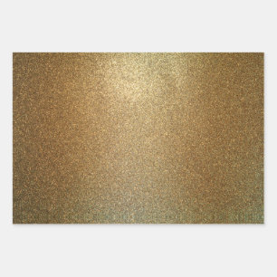 Glitter Gold Rose Gold And Silver Wrapping Paper Sheet