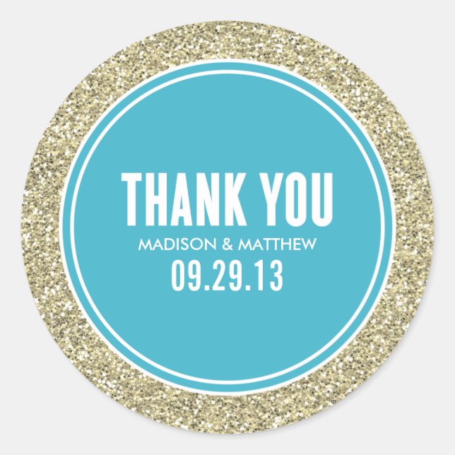 GLITTER & GOLD | WEDDING FAVOR LABELS (Front)