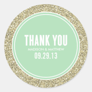 GLITTER & GOLD   WEDDING FAVOR LABELS