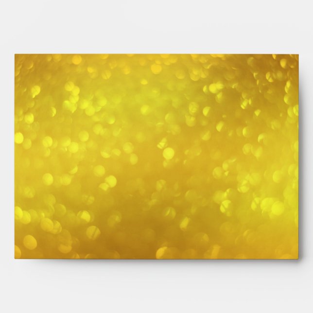 Glitter Gold Yellow Glow Sparkle Christmas Envelopes (Front)